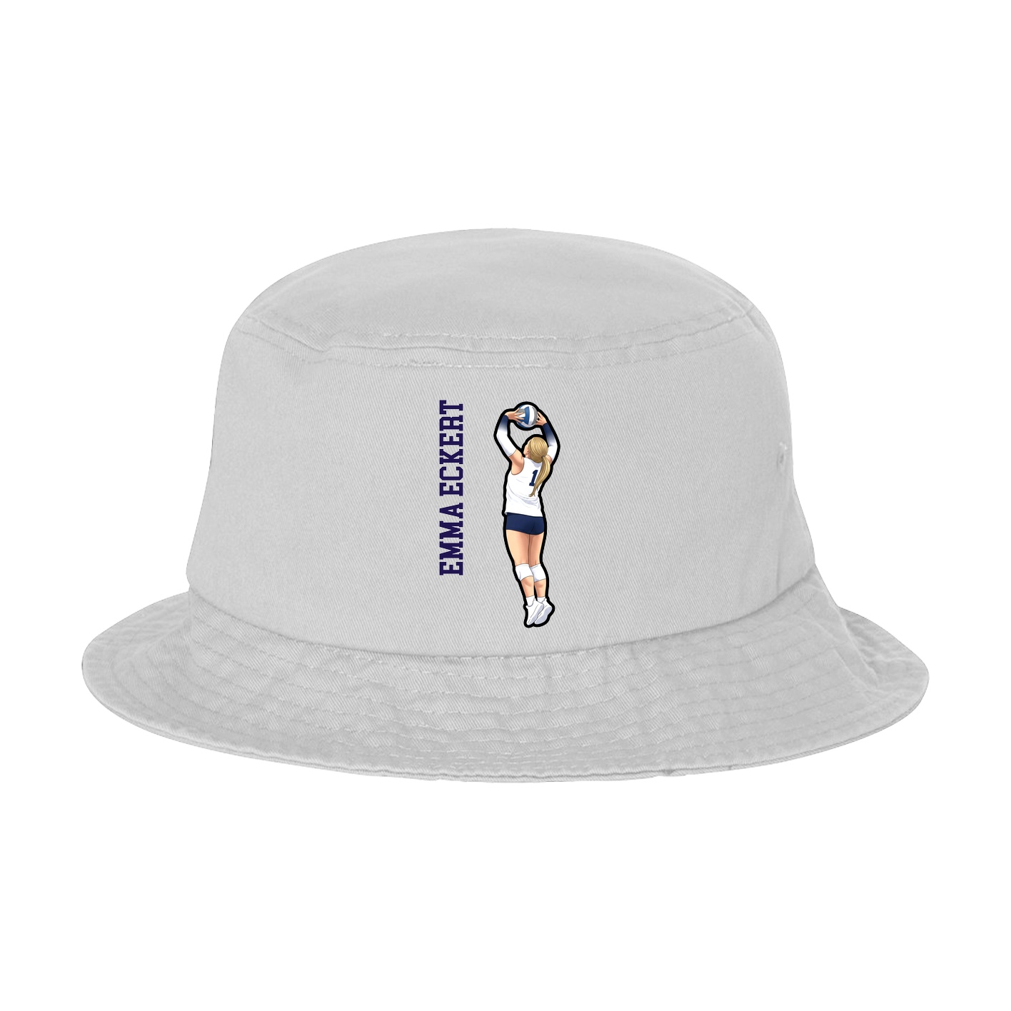 Bucket Cap — Name Vertical in White