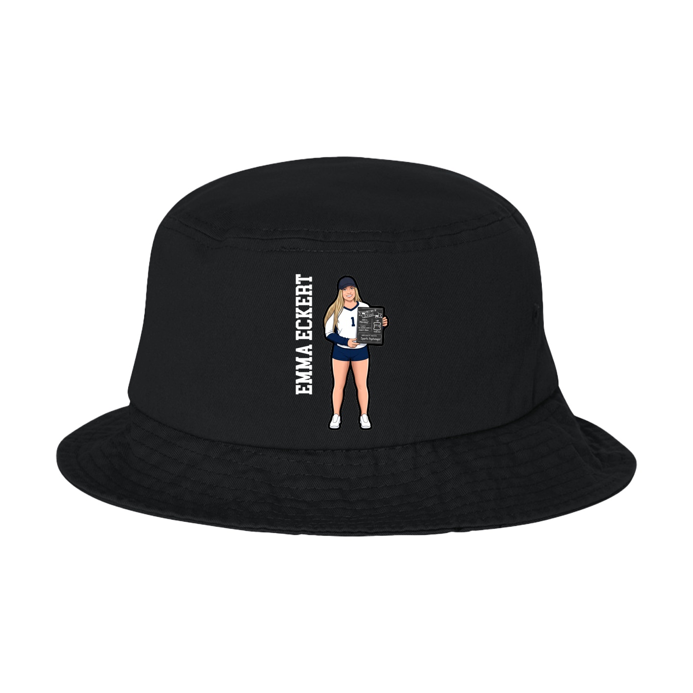 Bucket Cap — Name Vertical in Black