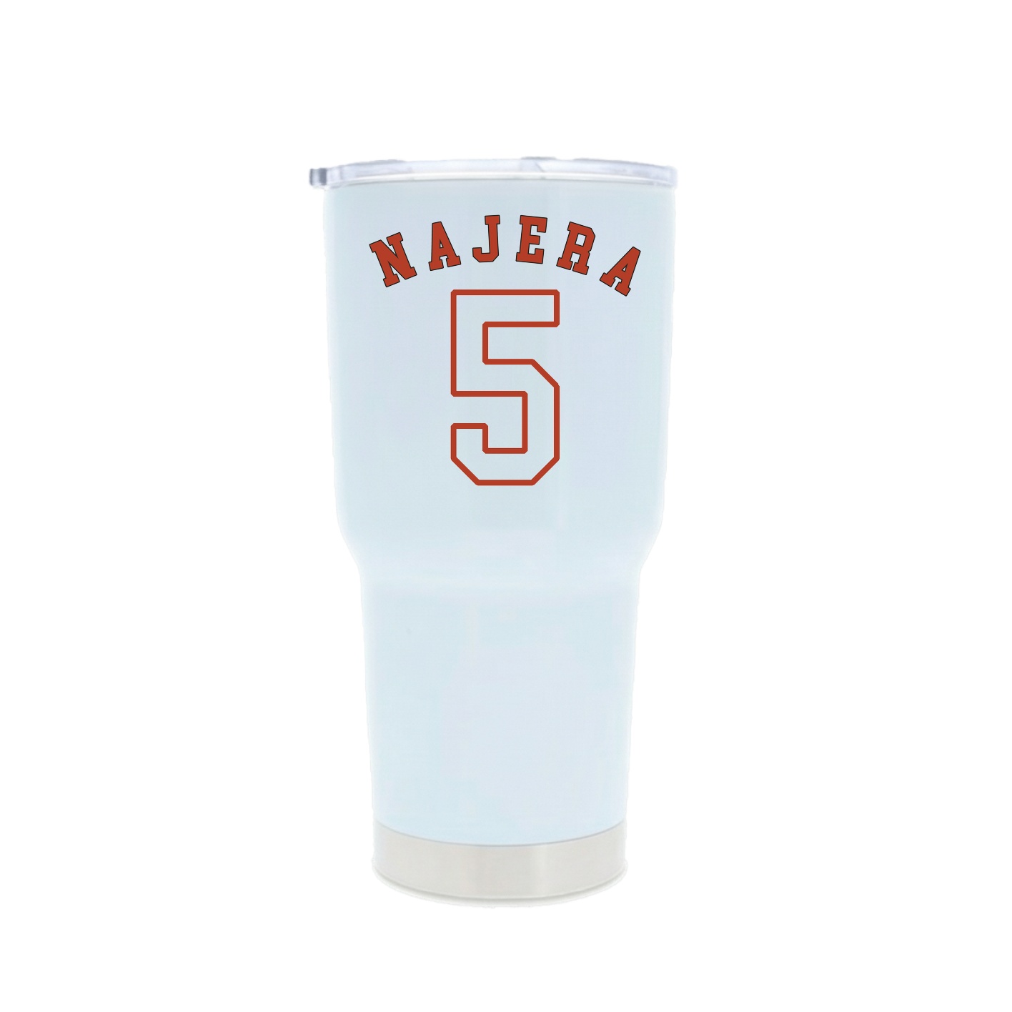 30oz Stainless Steel Tumbler — Shirsey Arch in White