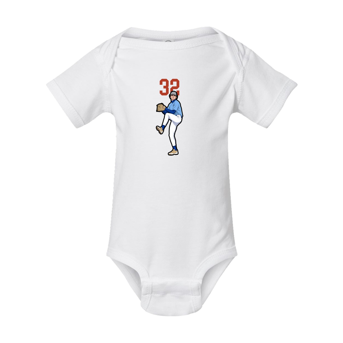 Baby Onesie — Number Top in White
