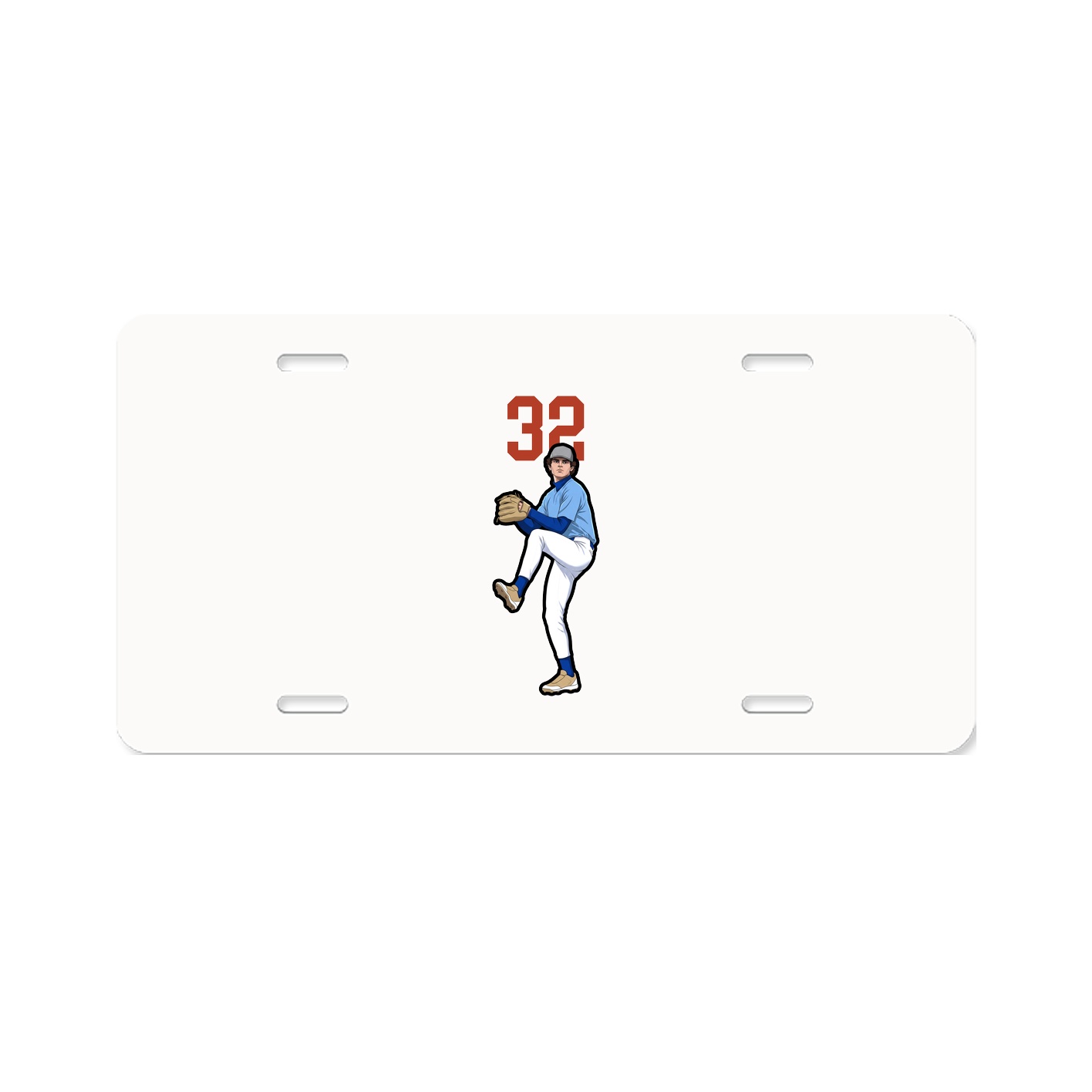 License Plate — Number Top in Classic