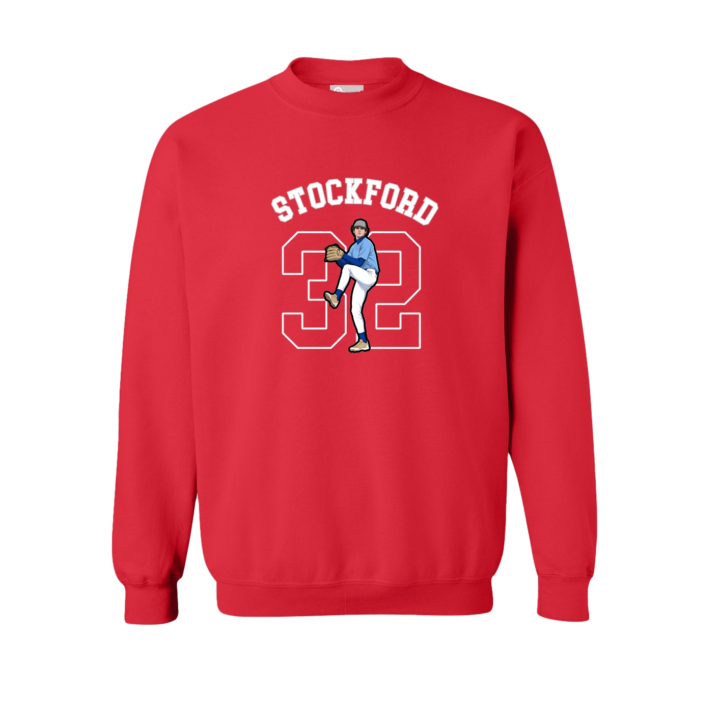 Fleece Crew — Shirsey Arch in Red