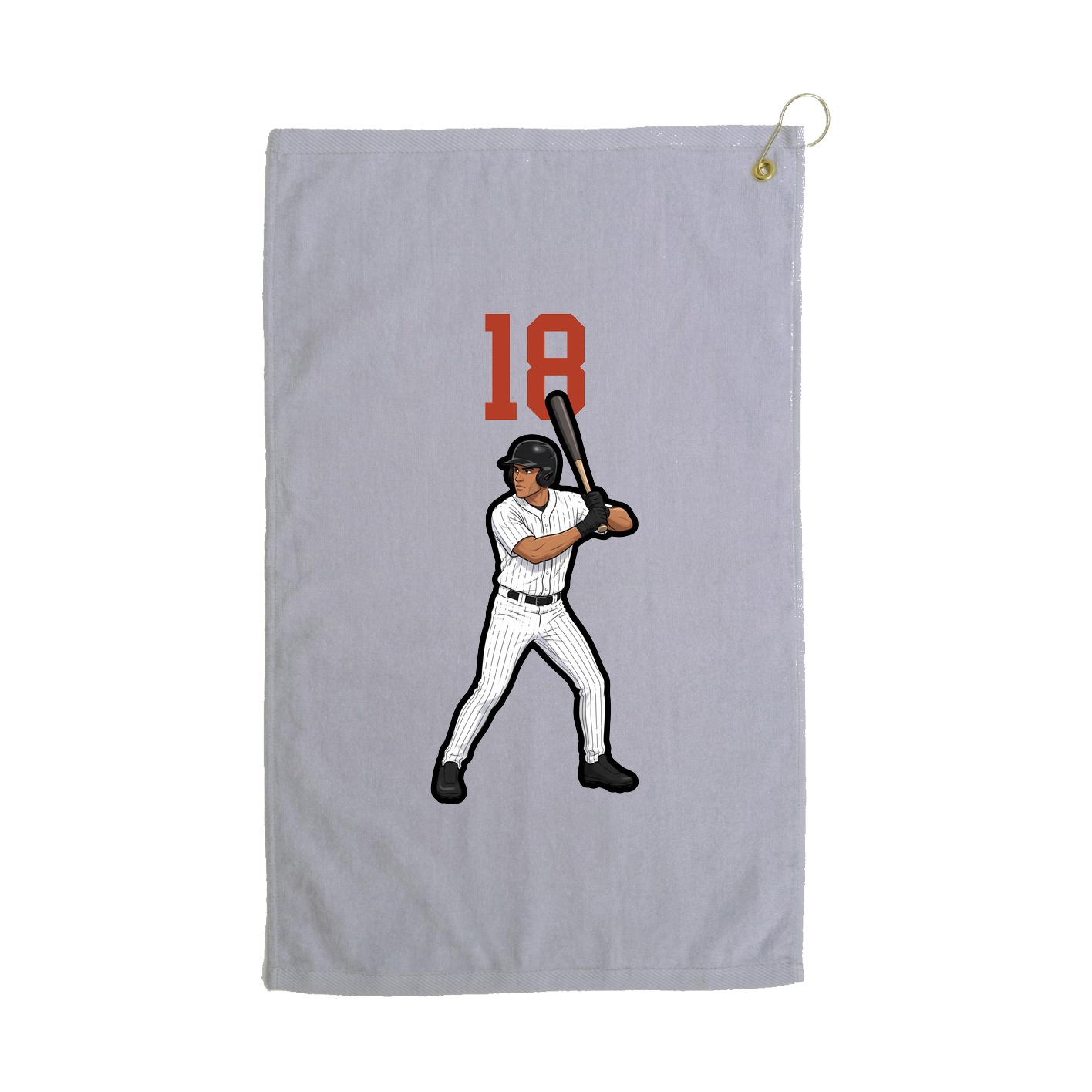 Golf Towel — Number Top in Grey