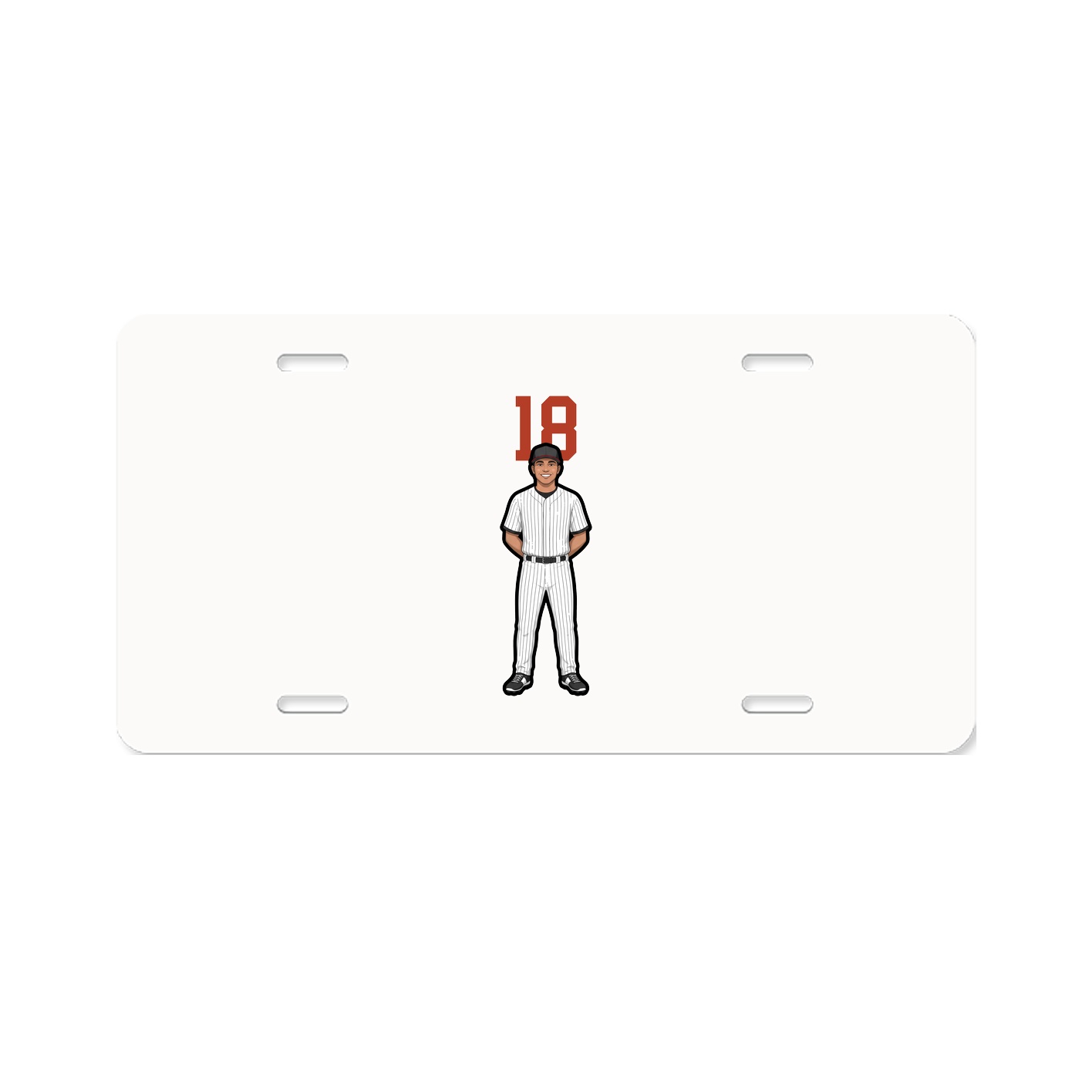 License Plate — Number Top in Classic