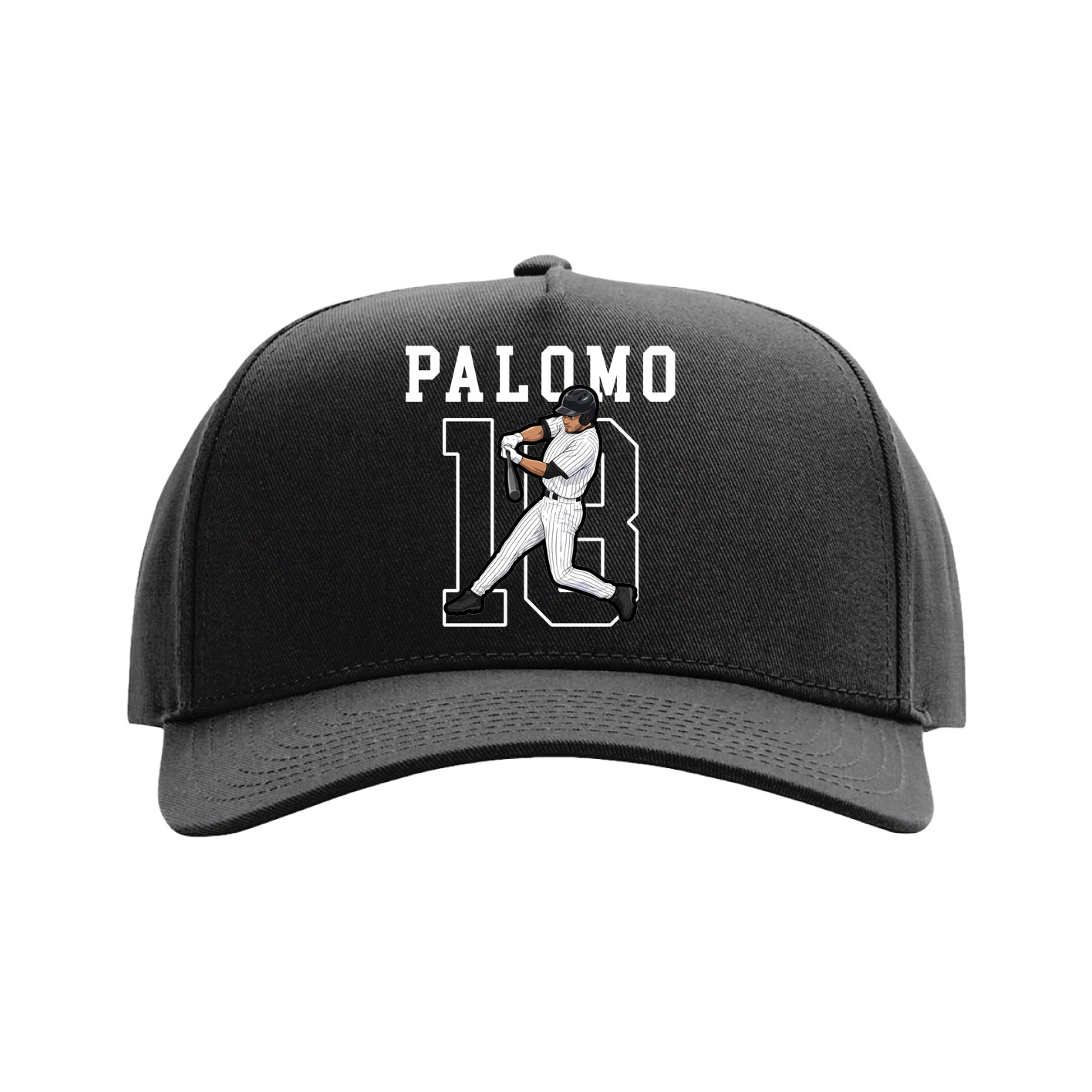 Full Fabric Five-Panel Champ Cap — Shirsey in Black