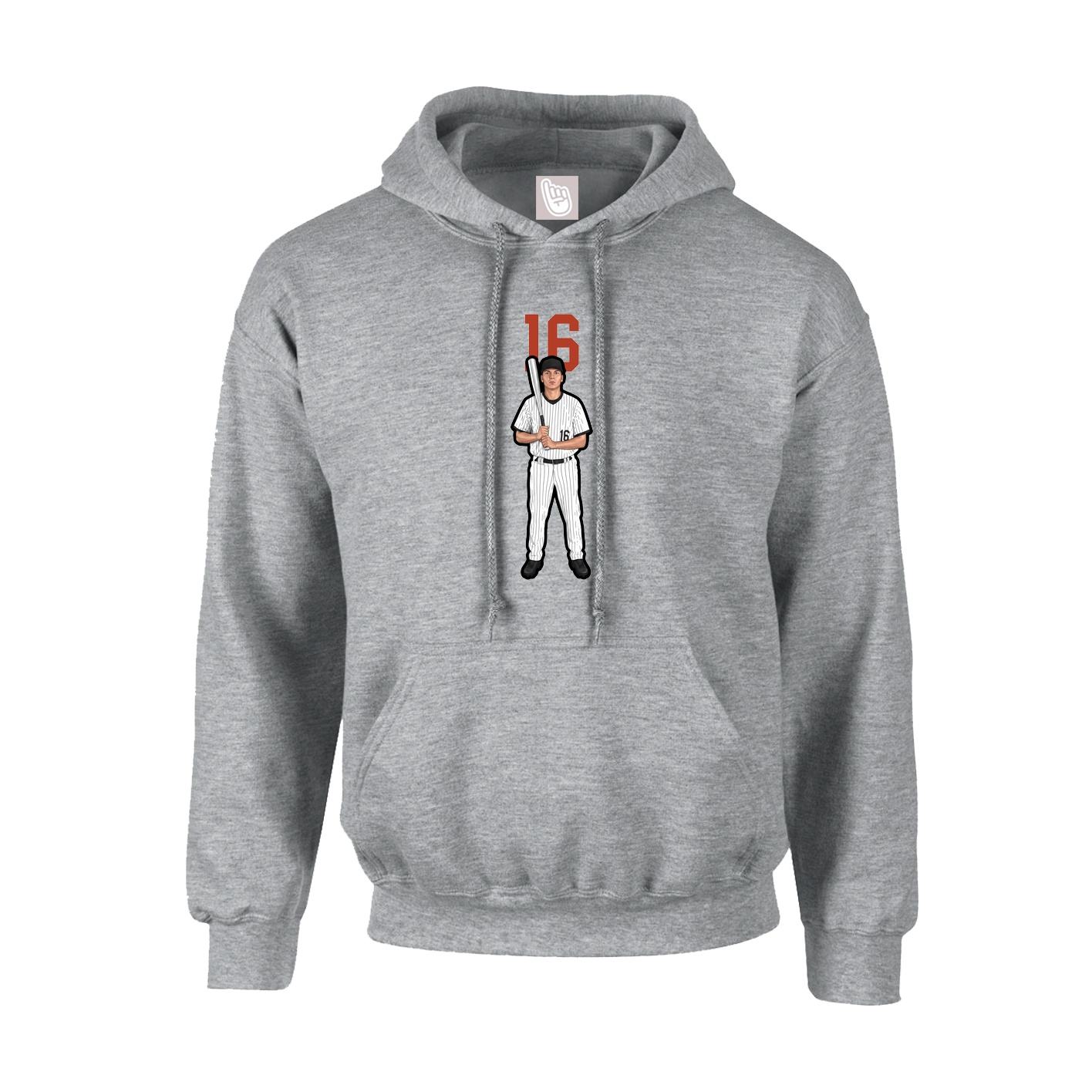 Youth Hoodie — Number Top in Grey