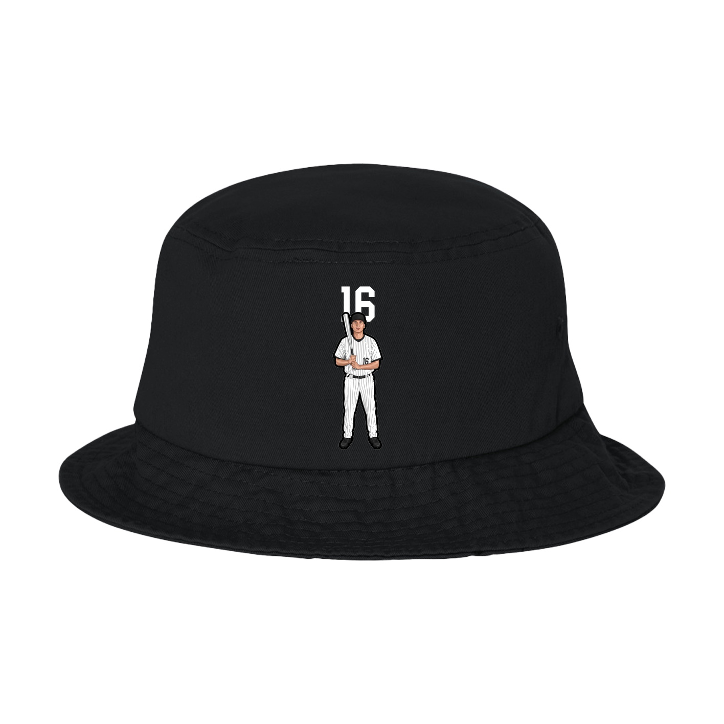 Bucket Cap — Number Top in Black