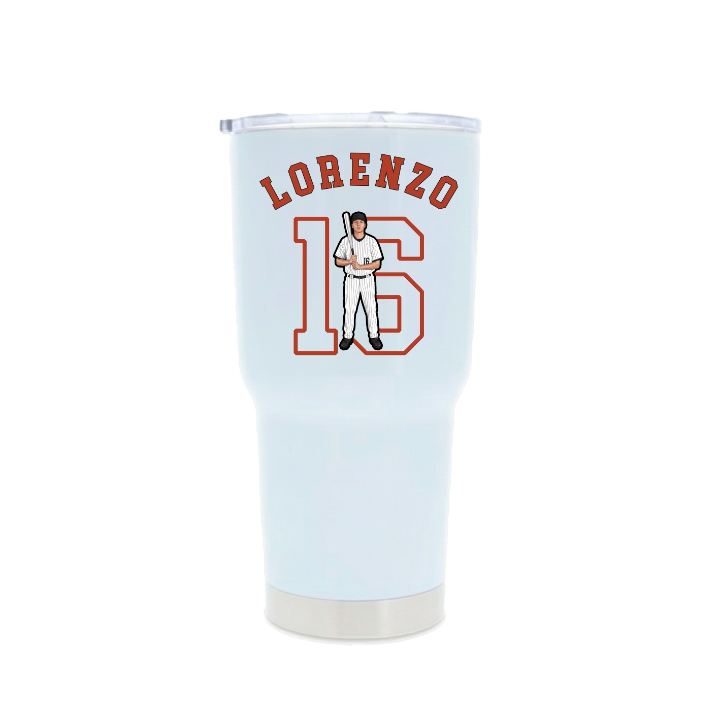 30oz Stainless Steel Tumbler — Shirsey Arch in White