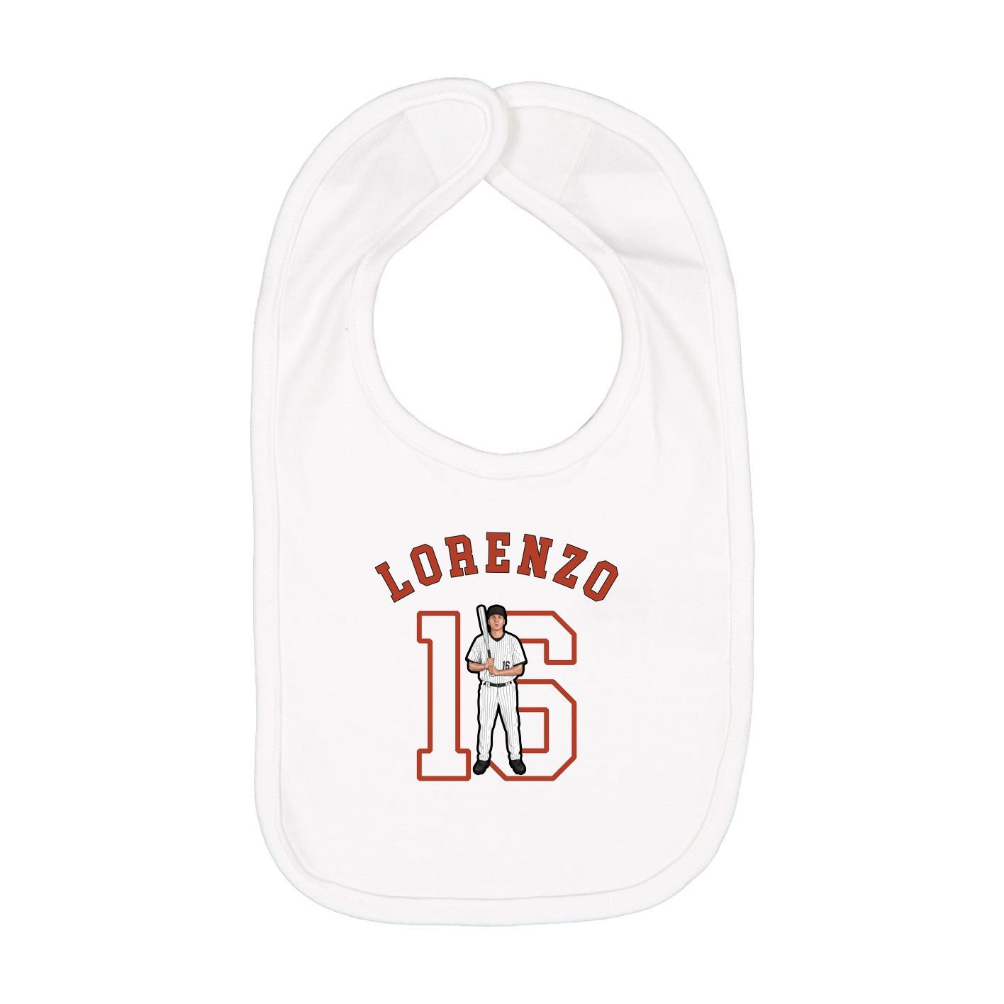 Infant Bib — Shirsey Arch in White