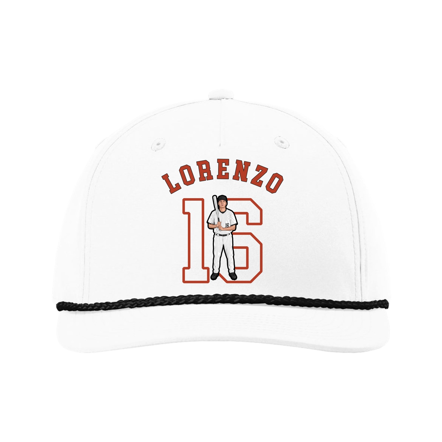 Five-Panel Classic Rope Cap — Shirsey Arch in White