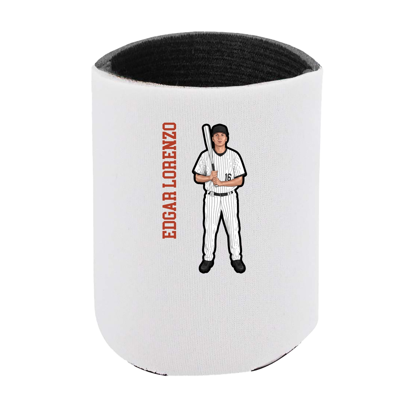 Can Holder — Name Vertical in White