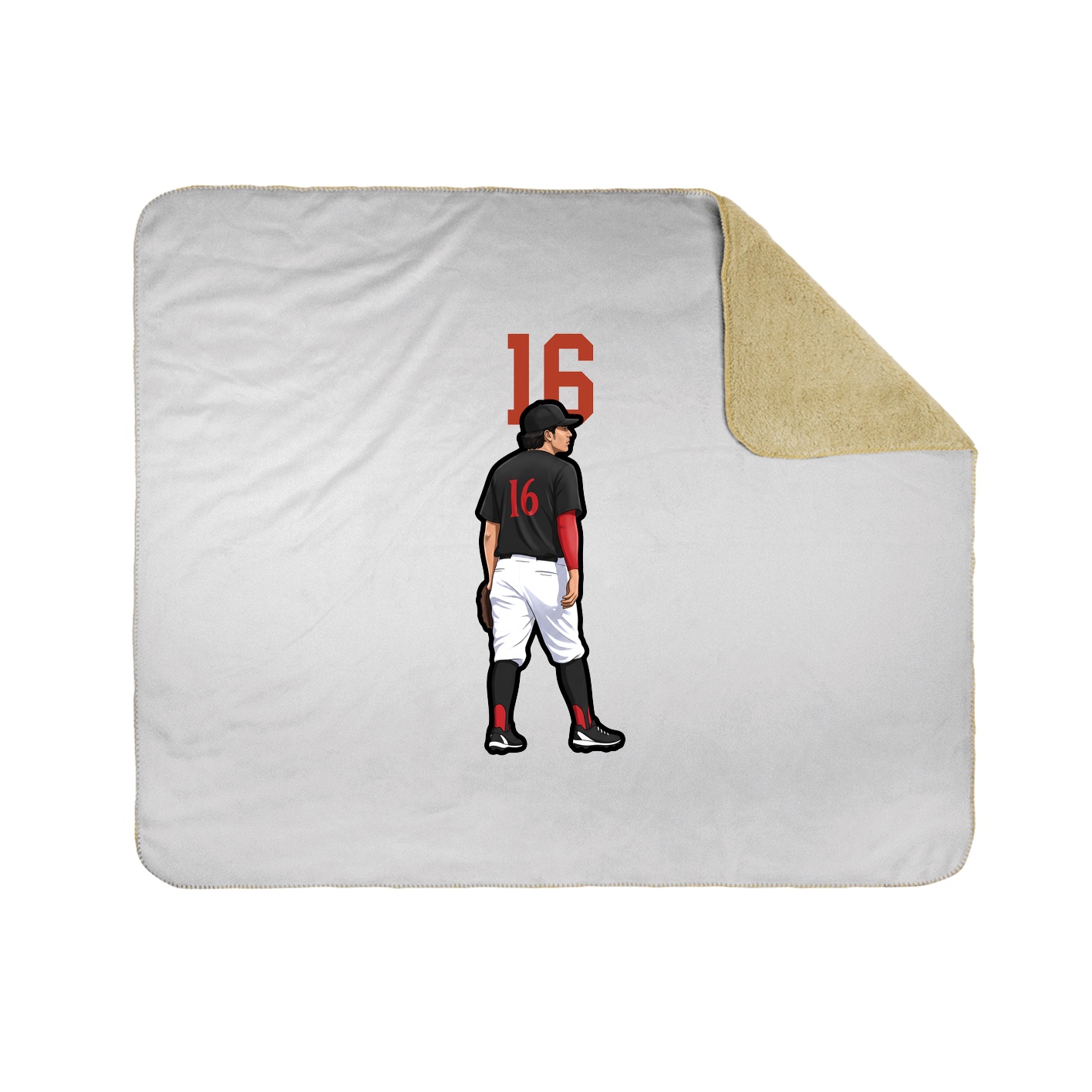 Throw Blanket — Number Top in White