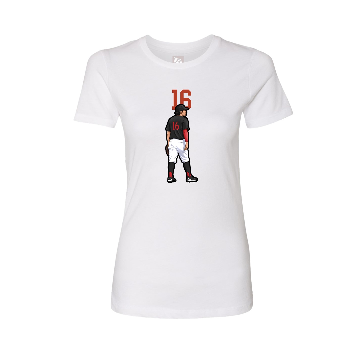 Womens Tee — Number Top in White