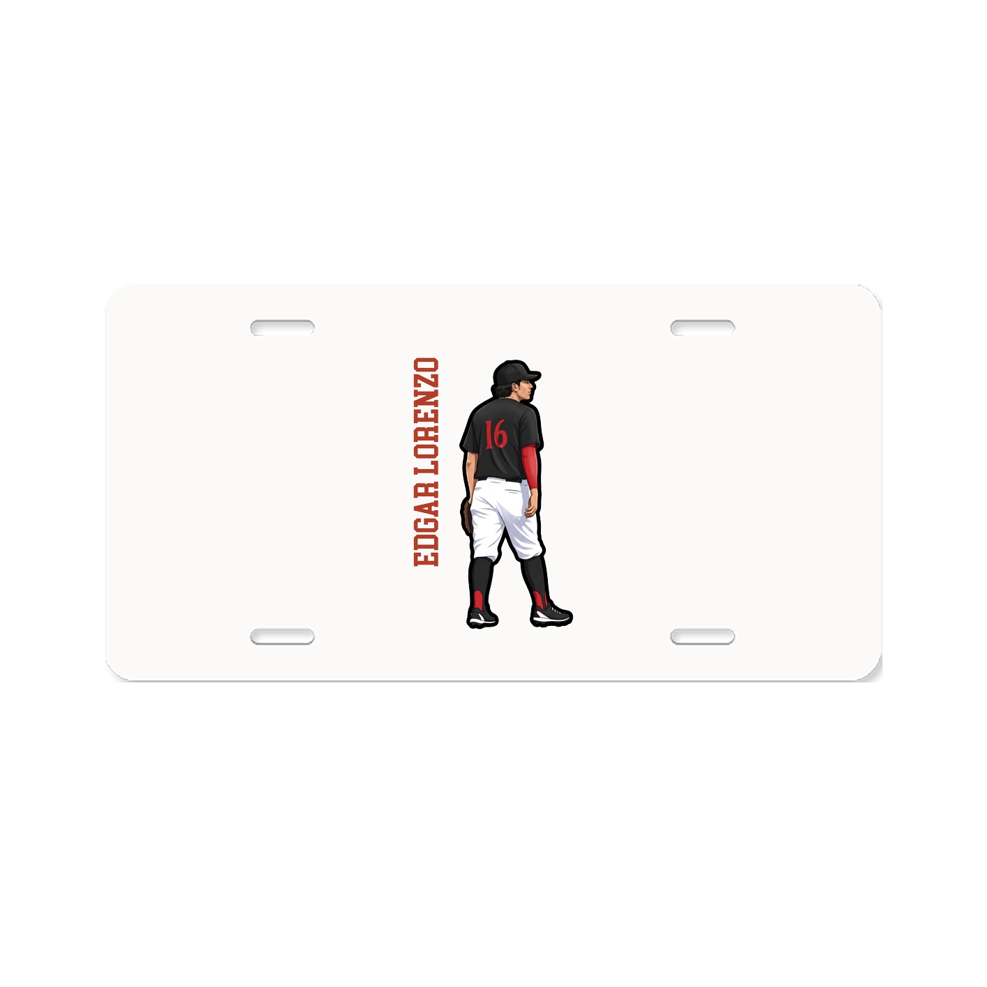 License Plate — Name Vertical in Classic
