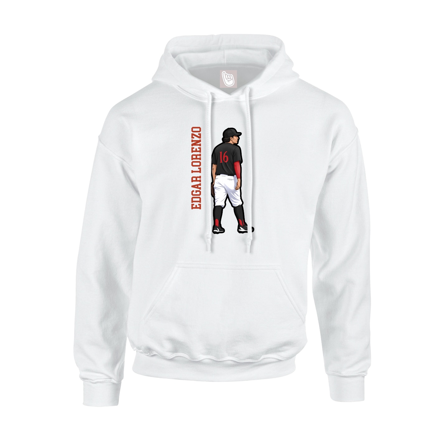 Hoodie — Name Vertical in White