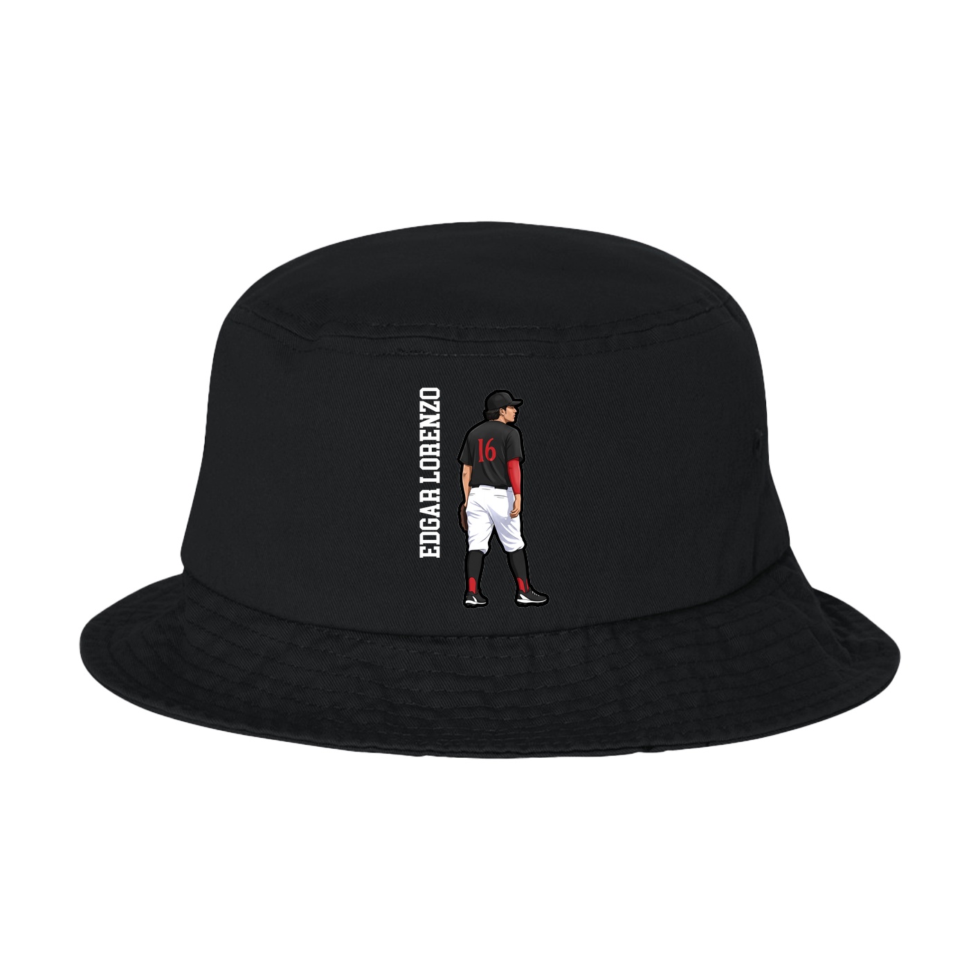 Bucket Cap — Name Vertical in Black