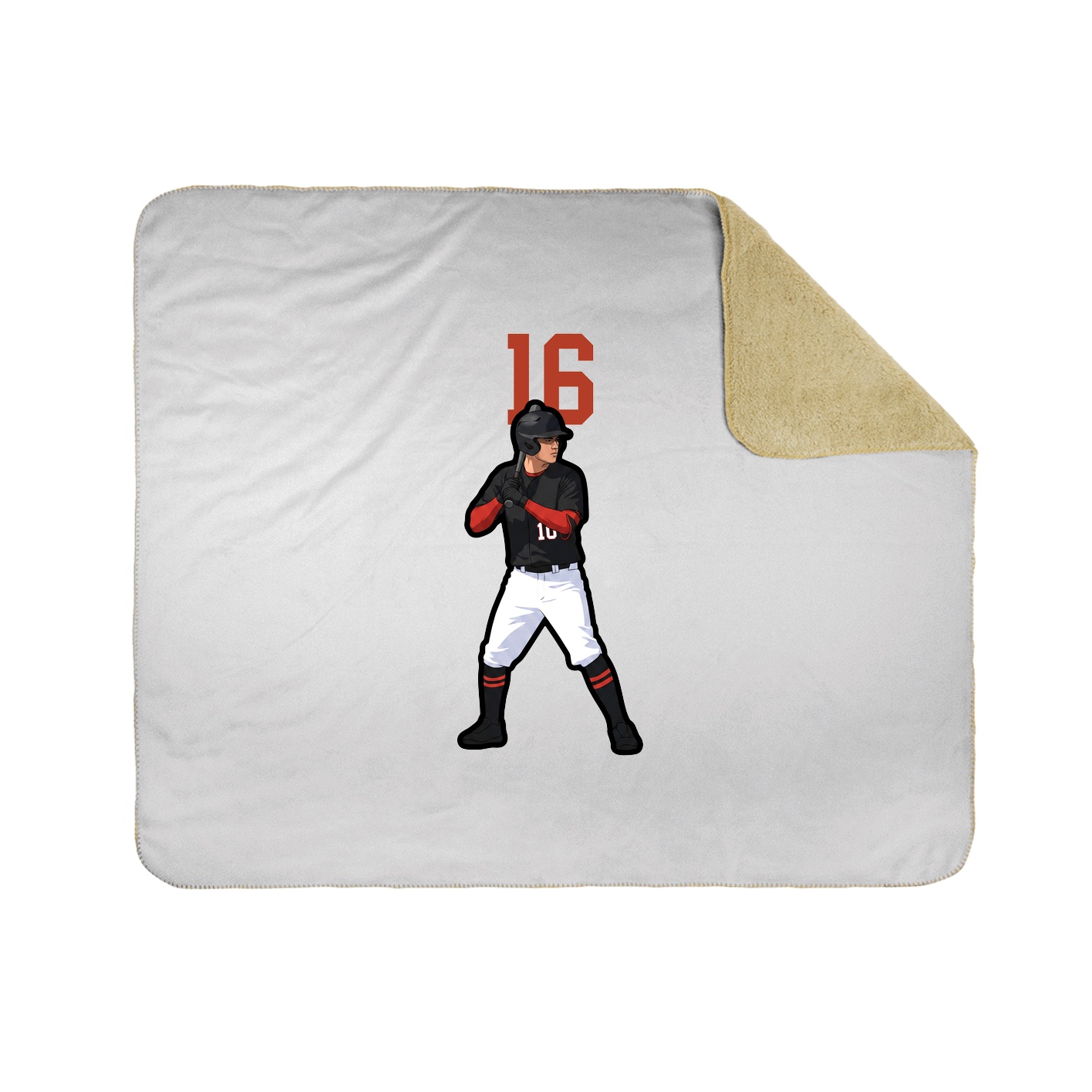 Throw Blanket — Number Top in White