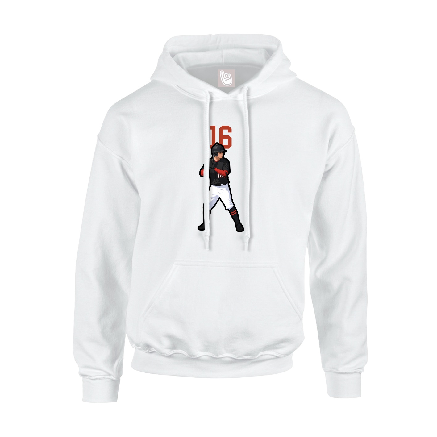 Hoodie — Number Top in White