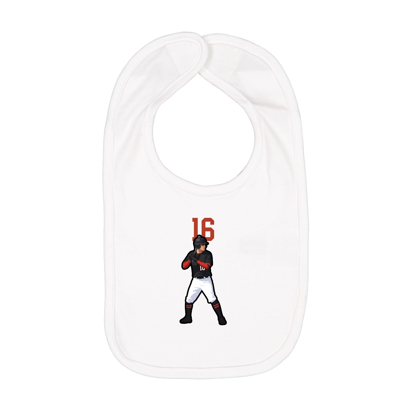 Infant Bib — Number Top in White