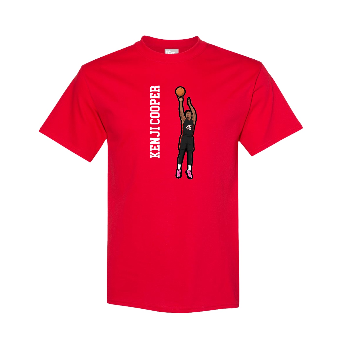 Youth Tee — Name Vertical in Red