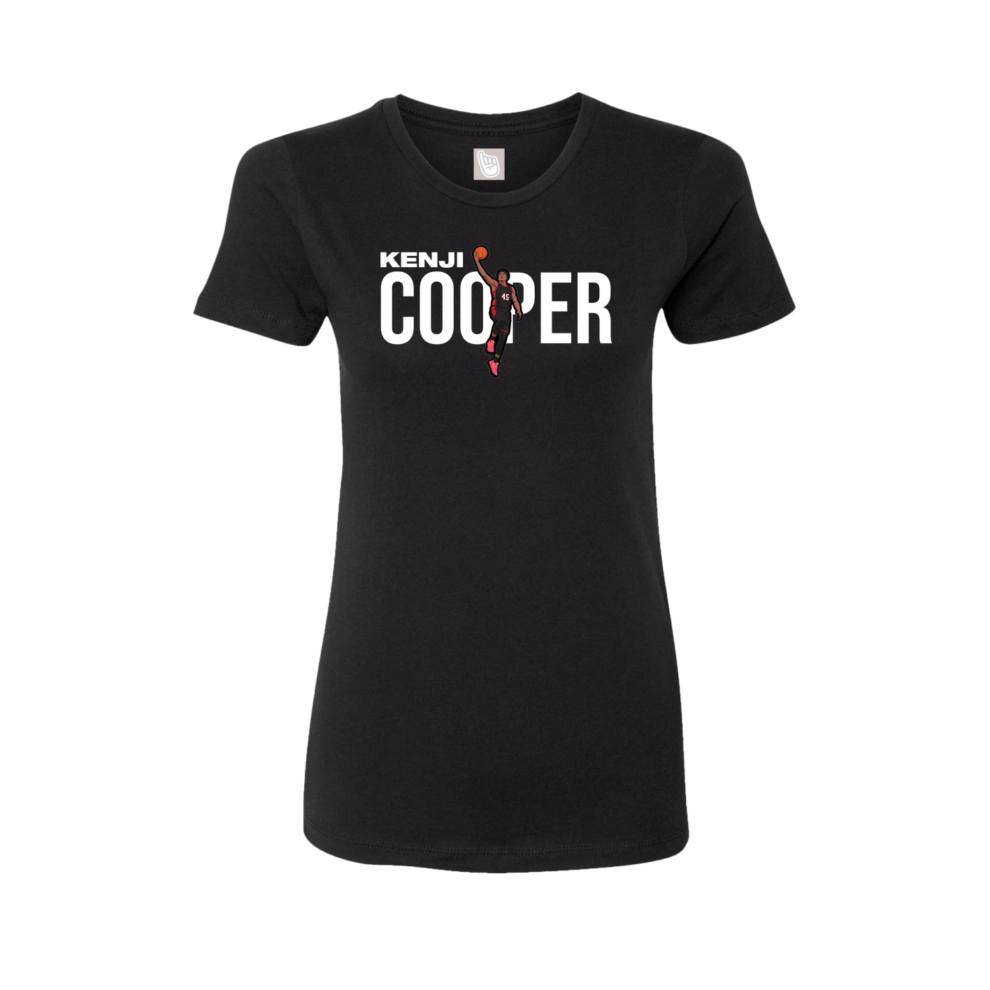 Fitted Women's Tee — Player Name in Black