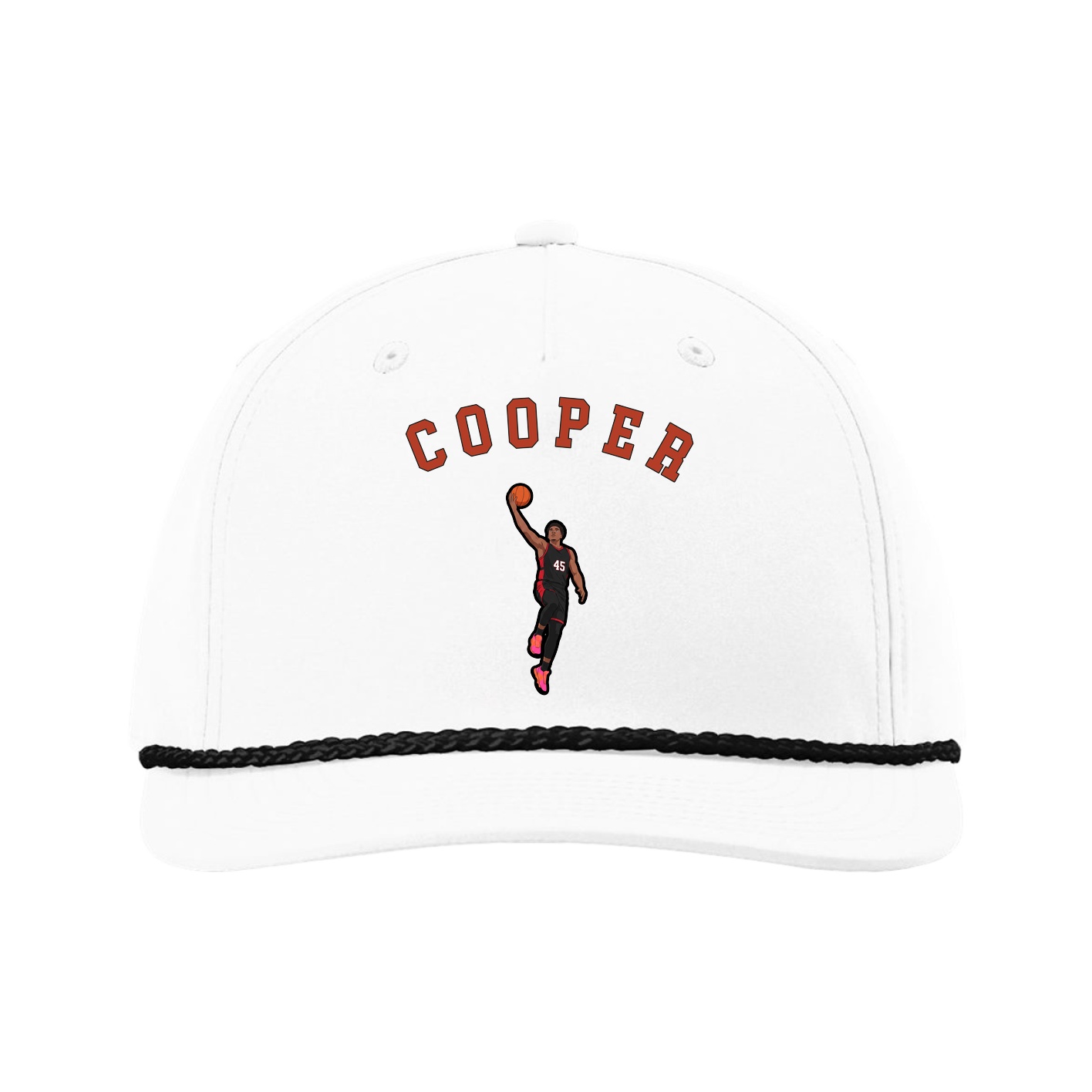Five-Panel Classic Rope Cap — Shirsey Arch in White