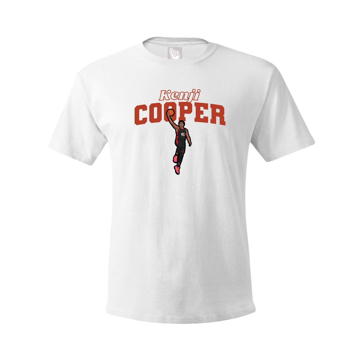 Youth Tee — Name Arch in White