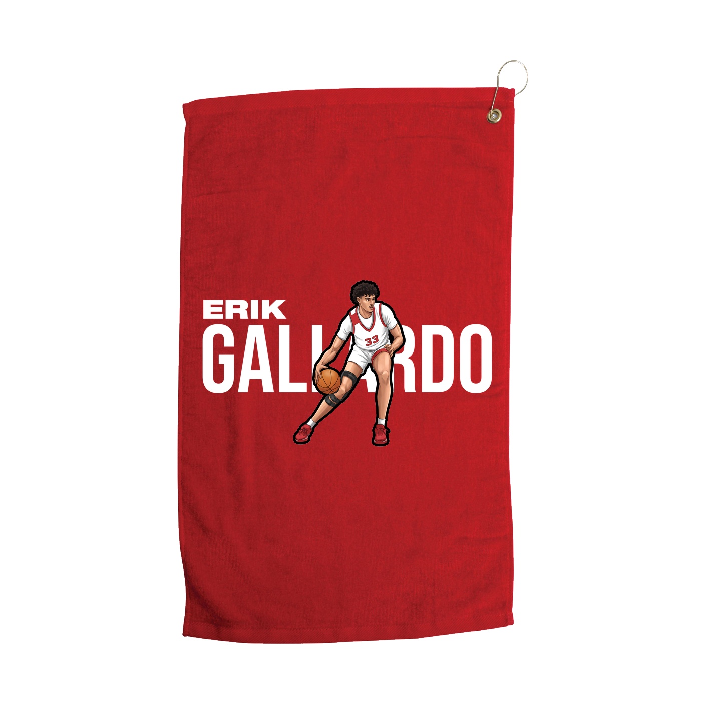 Golf Towel — Player Name in Red