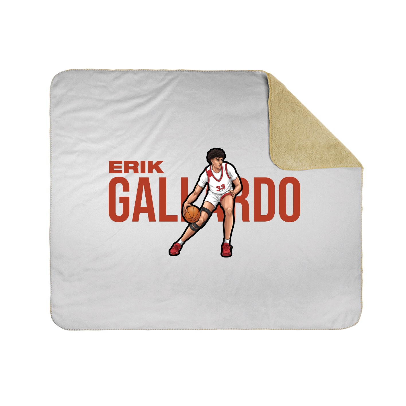 Throw Blanket — Player Name in White