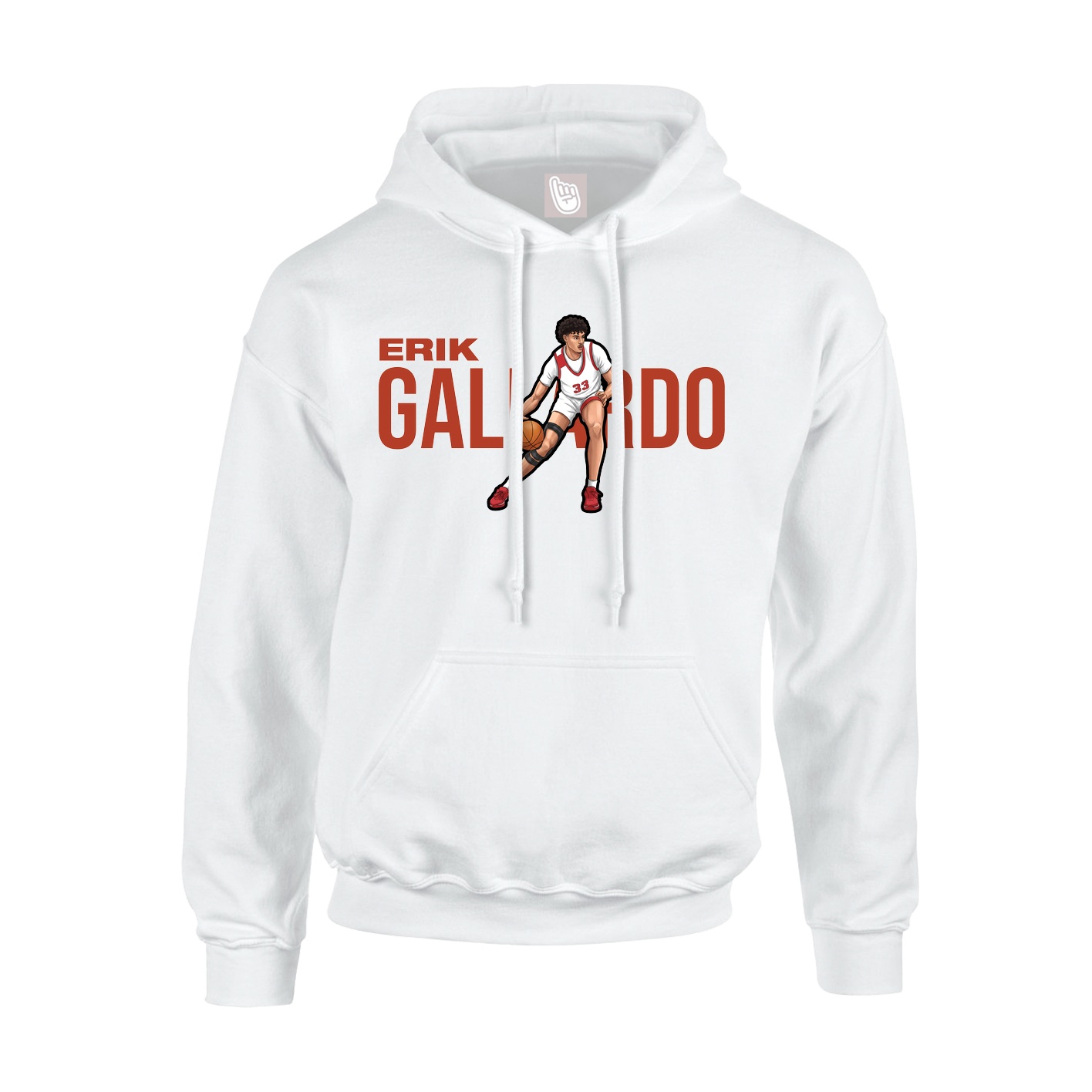 Youth Hoodie — Player Name in White