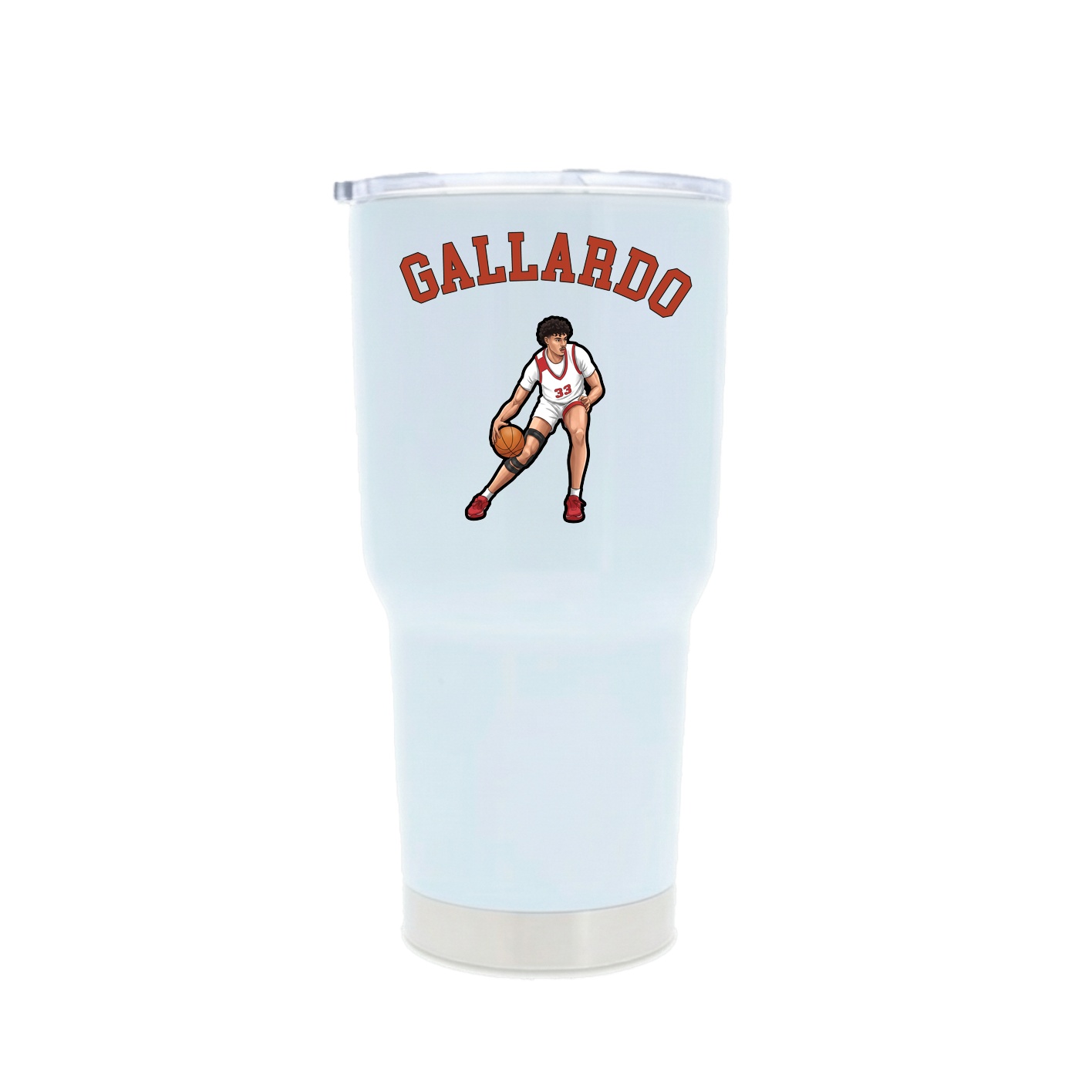 30oz Stainless Steel Tumbler — Shirsey Arch in White