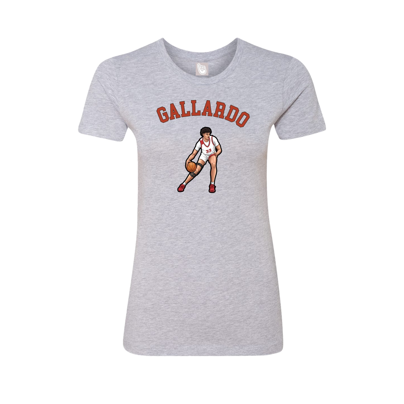 Fitted Women's Tee — Shirsey Arch in Grey