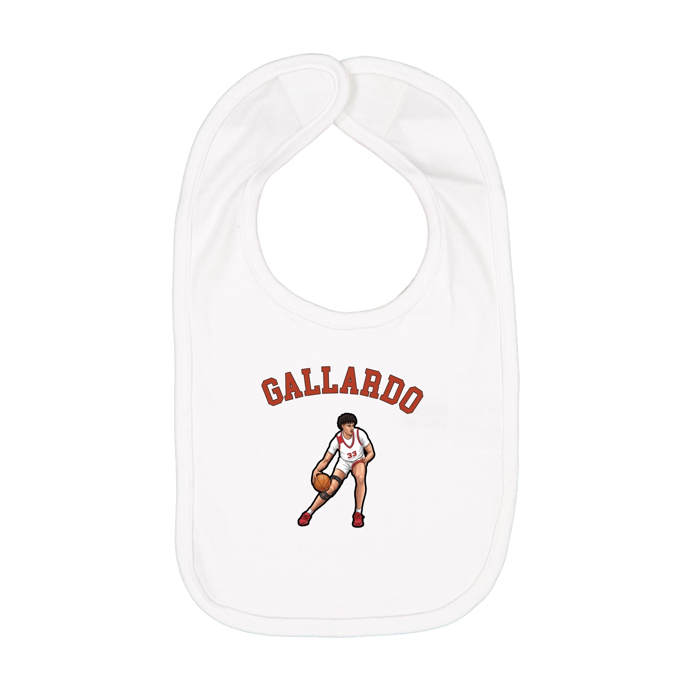 Infant Bib — Shirsey Arch in White