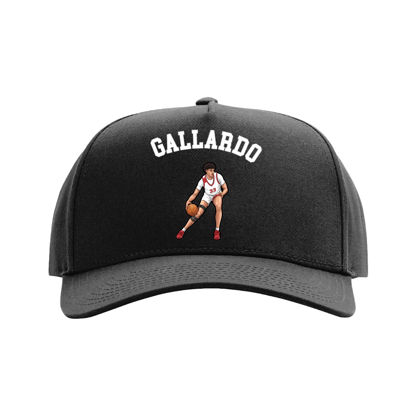 Full Fabric Five-Panel Champ Cap — Shirsey Arch in Black