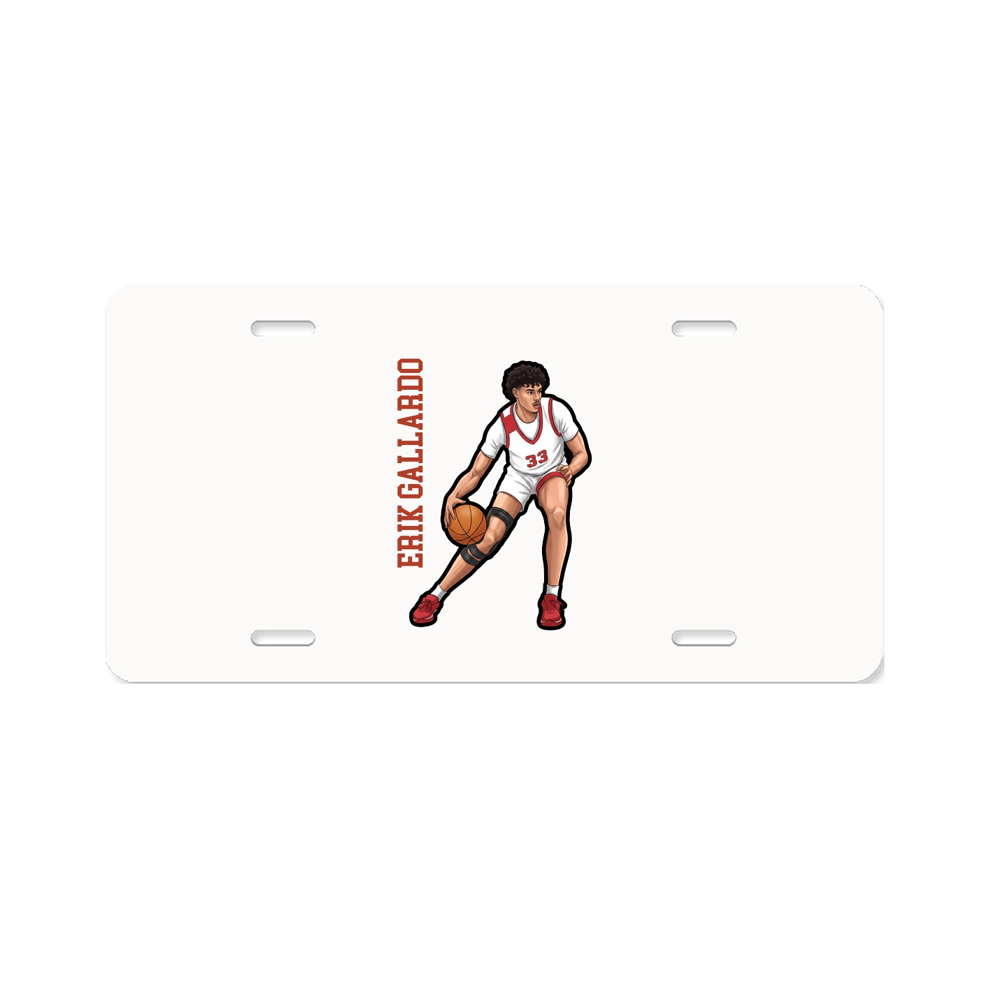 License Plate — Name Vertical in Classic