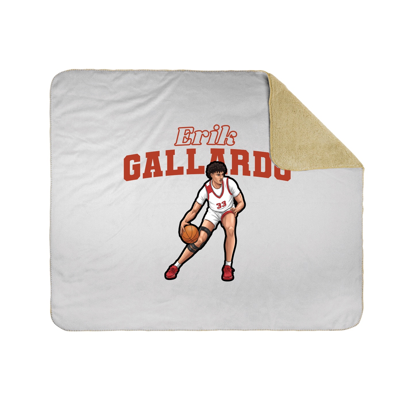 Throw Blanket — Name Arch in White
