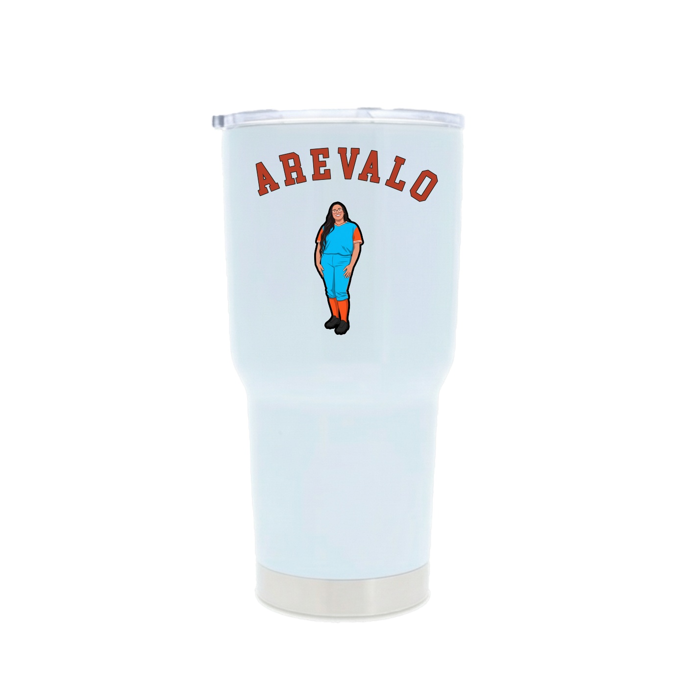30oz Stainless Steel Tumbler — Shirsey Arch in White