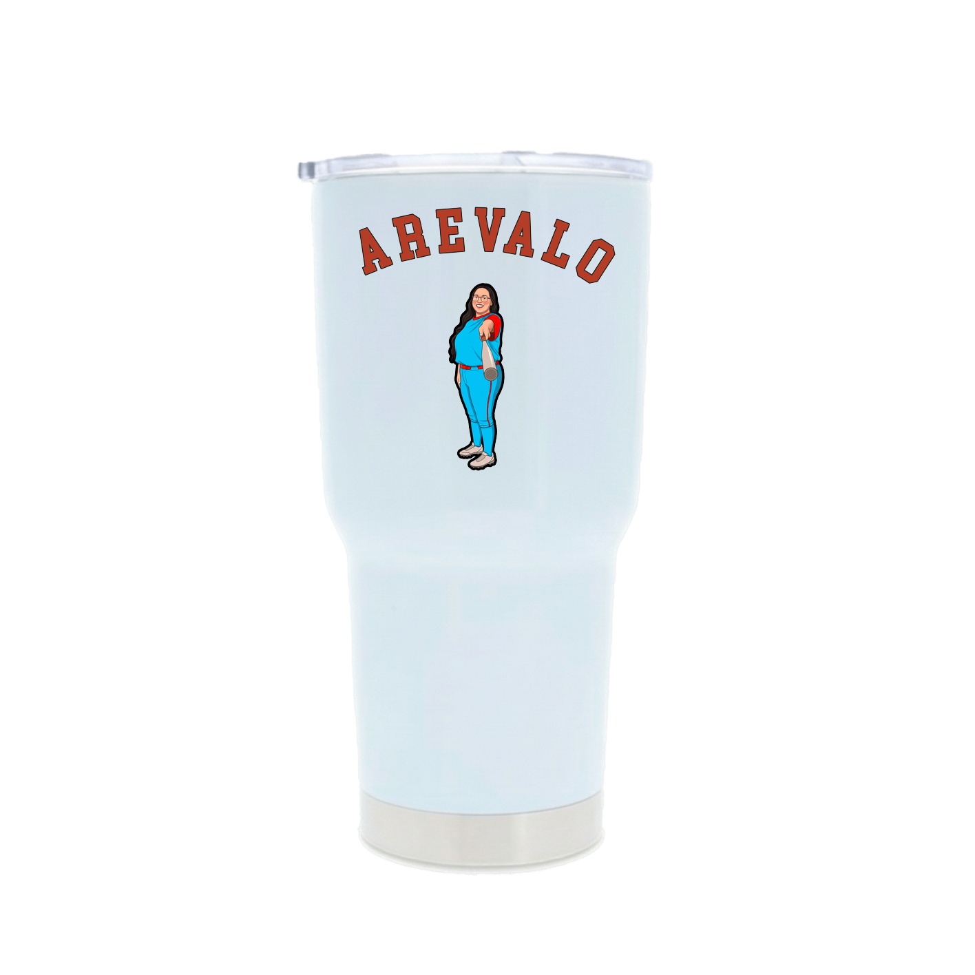 30oz Stainless Steel Tumbler — Shirsey Arch in White
