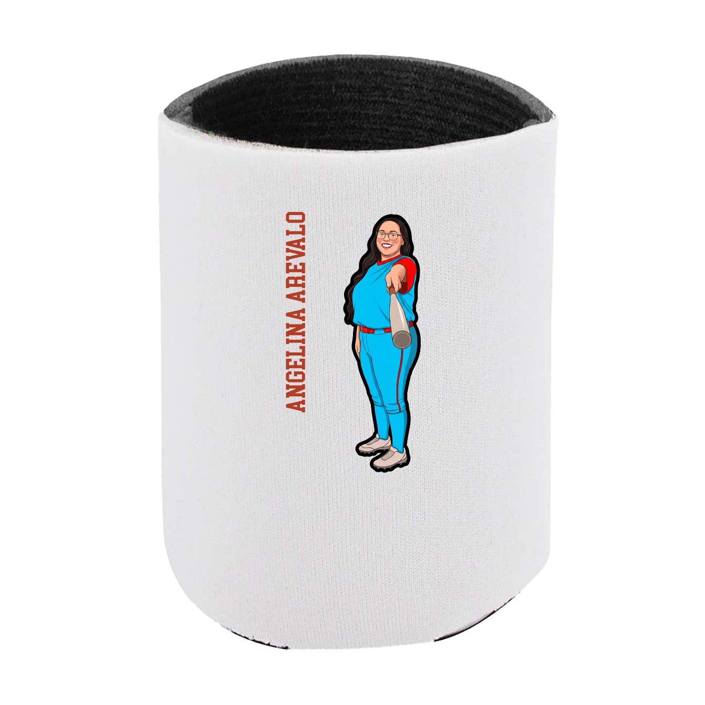 Can Holder — Name Vertical in White