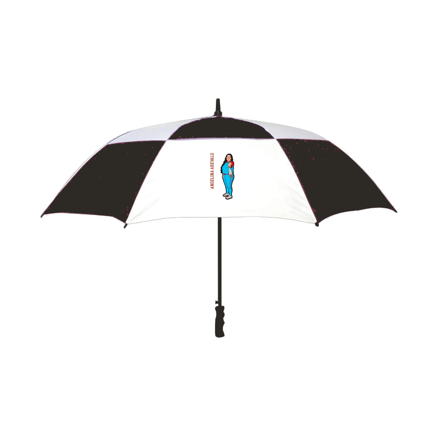 Golf Umbrella — Name Vertical in Black