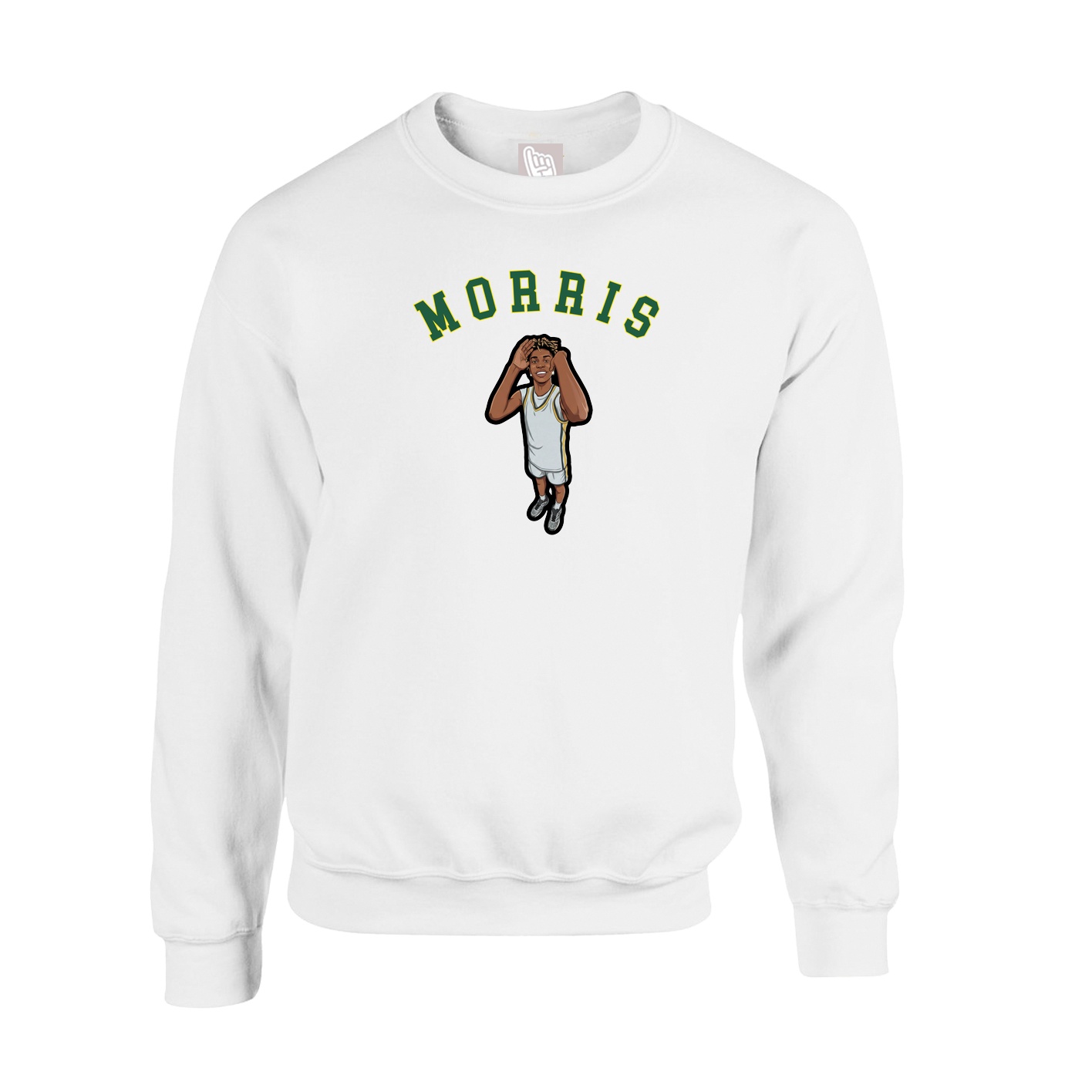 Fleece Crew — Shirsey Arch in White