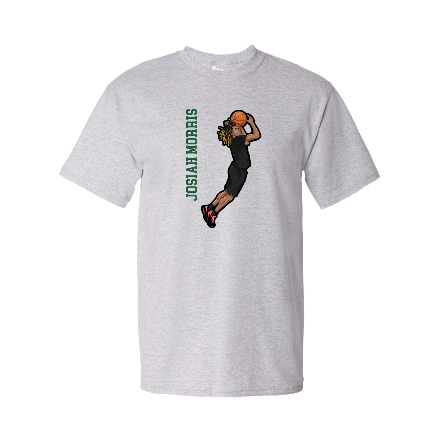 Tee — Name Vertical in Grey