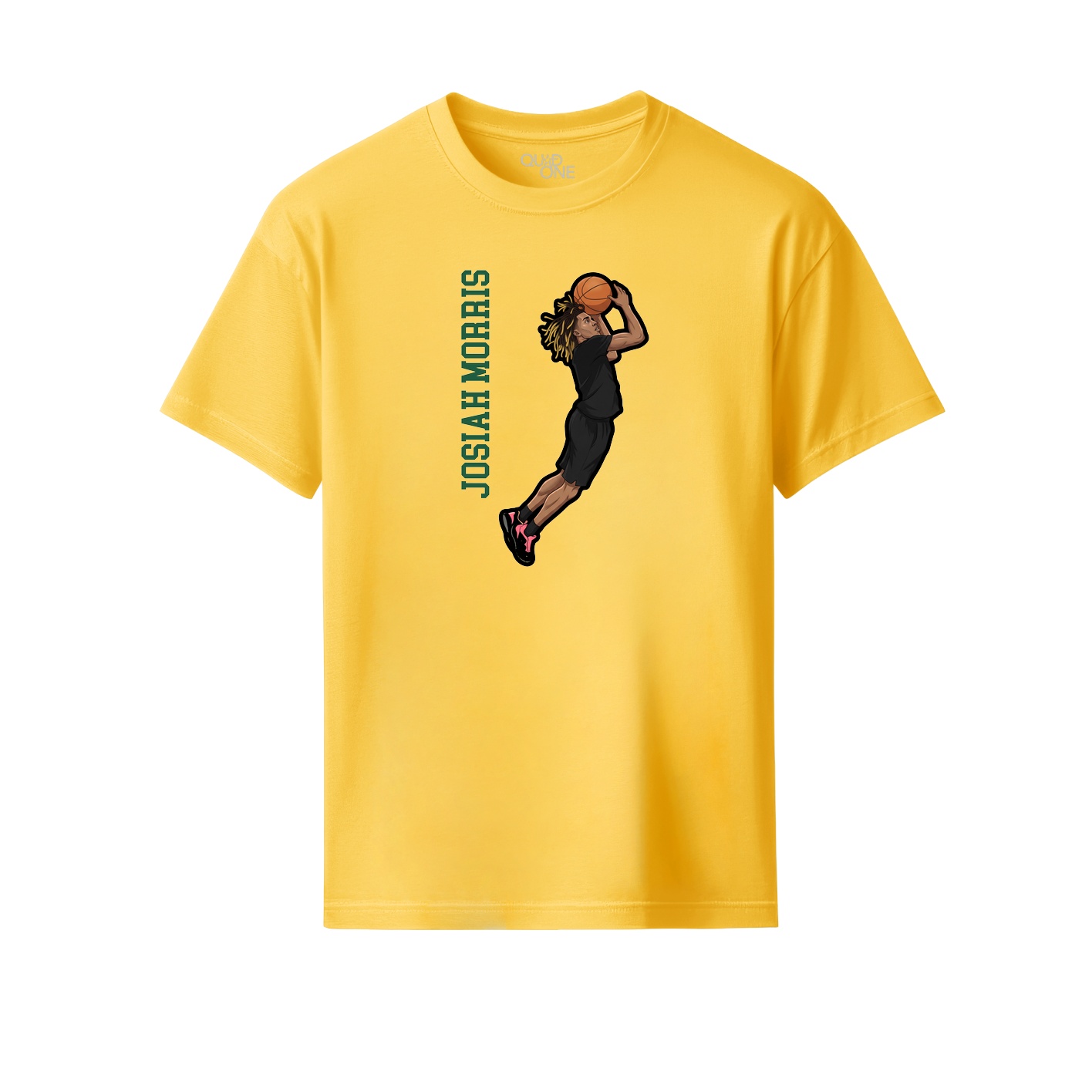 Youth Tee — Name Vertical in Yellow