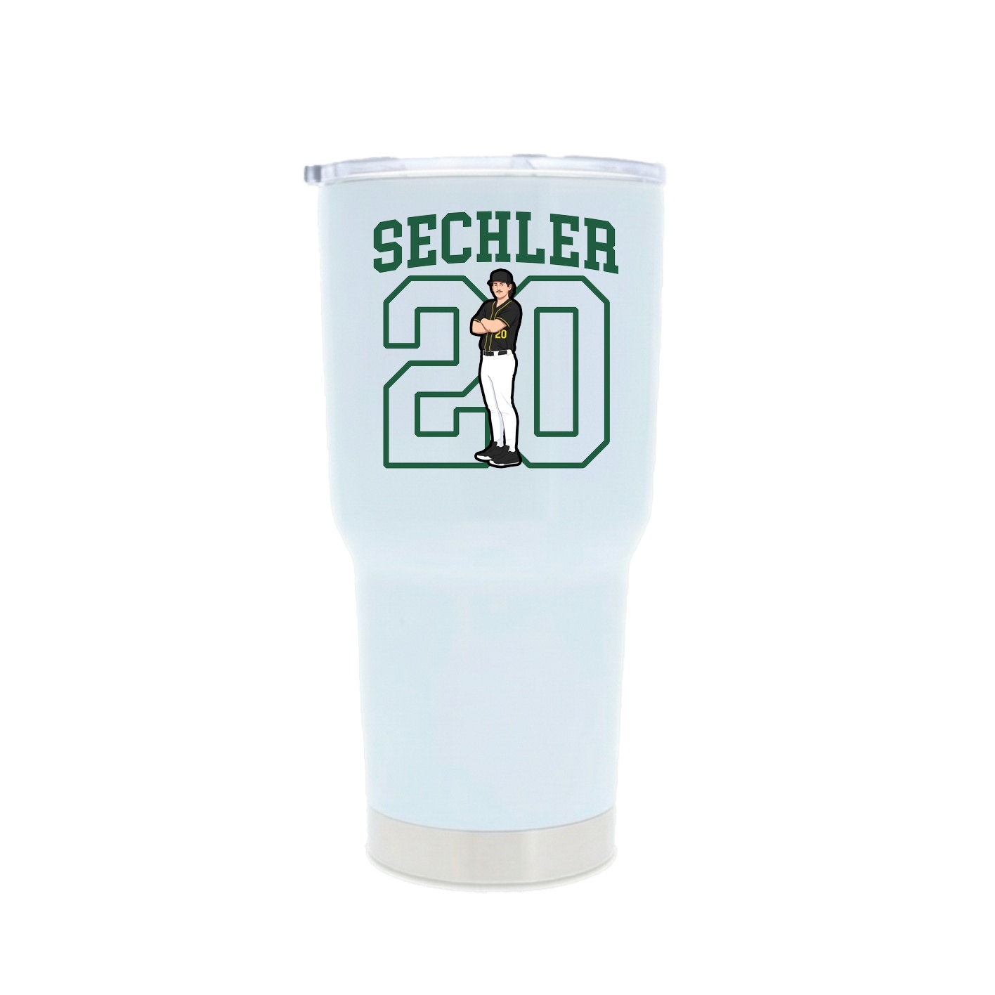 30oz Stainless Steel Tumbler — Shirsey in White