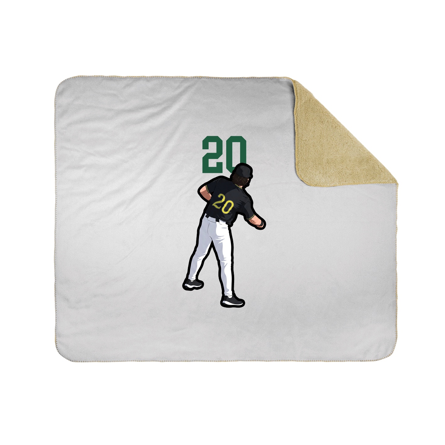 Throw Blanket — Number Top in White