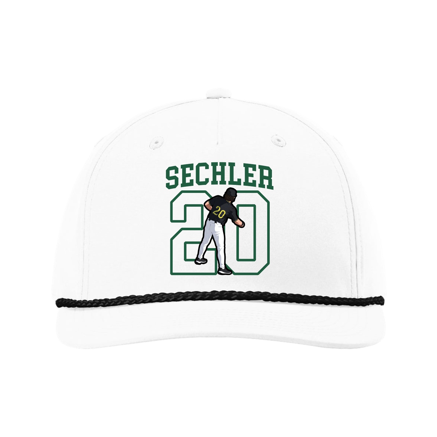 Five-Panel Classic Rope Cap — Shirsey in White
