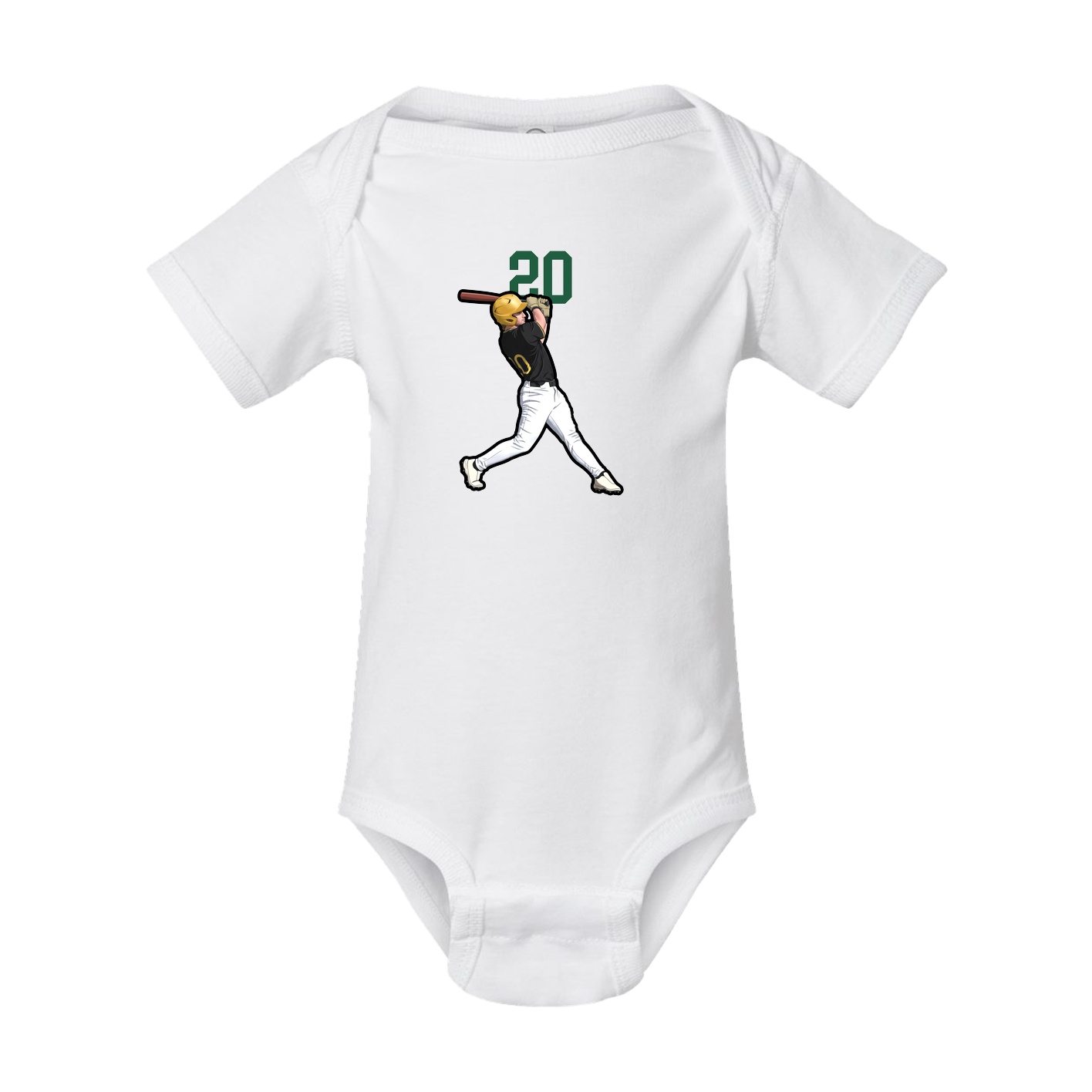 Baby Onesie — Number Top in White