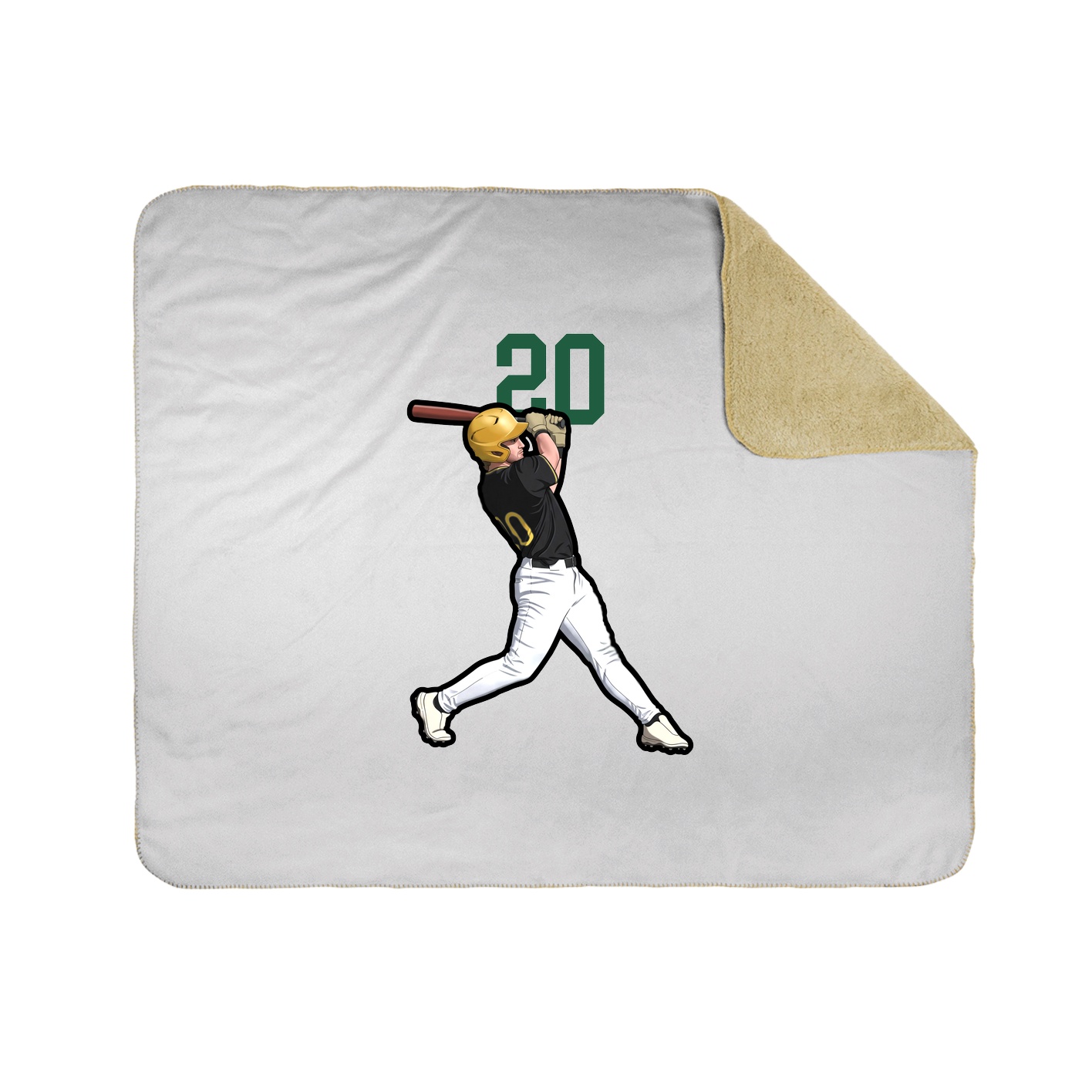 Throw Blanket — Number Top in White