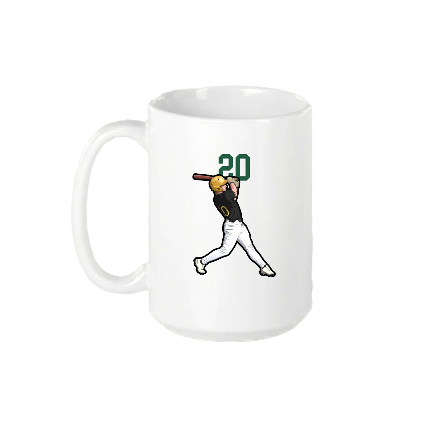 15oz Coffee Mug — Number Top in White