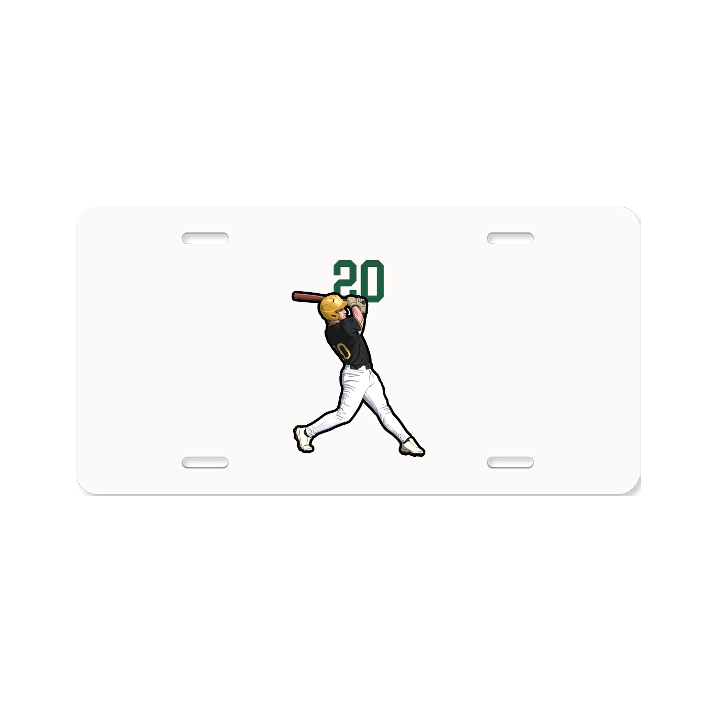 License Plate — Number Top in Classic